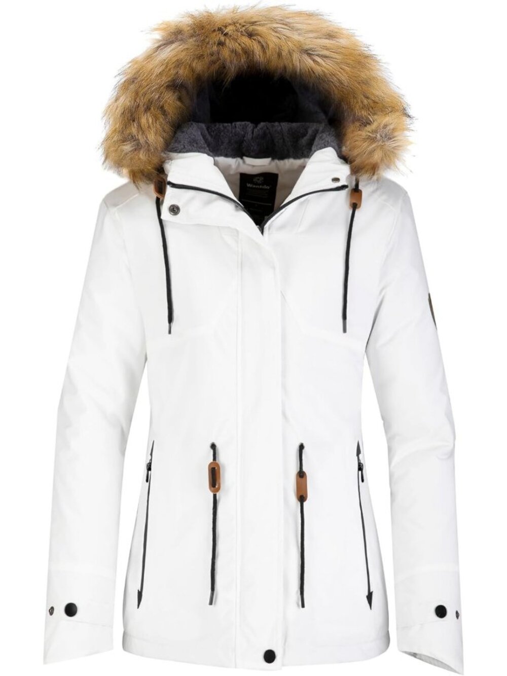 Warm Waterproof Ski Jacket - Fleece Lined Winter Coat for Snow Activities